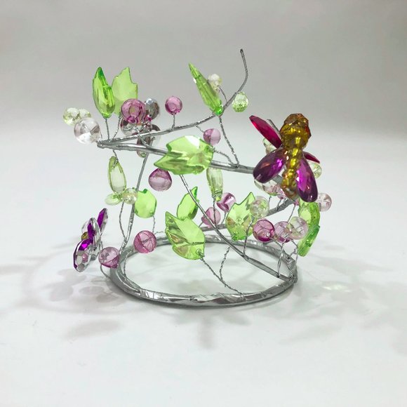 Melrose Int. Other - NWT Acrylic Dragonfly LED Candle Ring fits 3 inch LED candles.